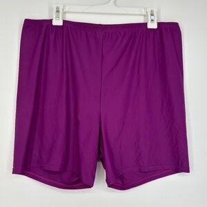 Swimsuits for All Womens Sz 24 Swim Shorts Magenta Purple Unllined Elastic Waist